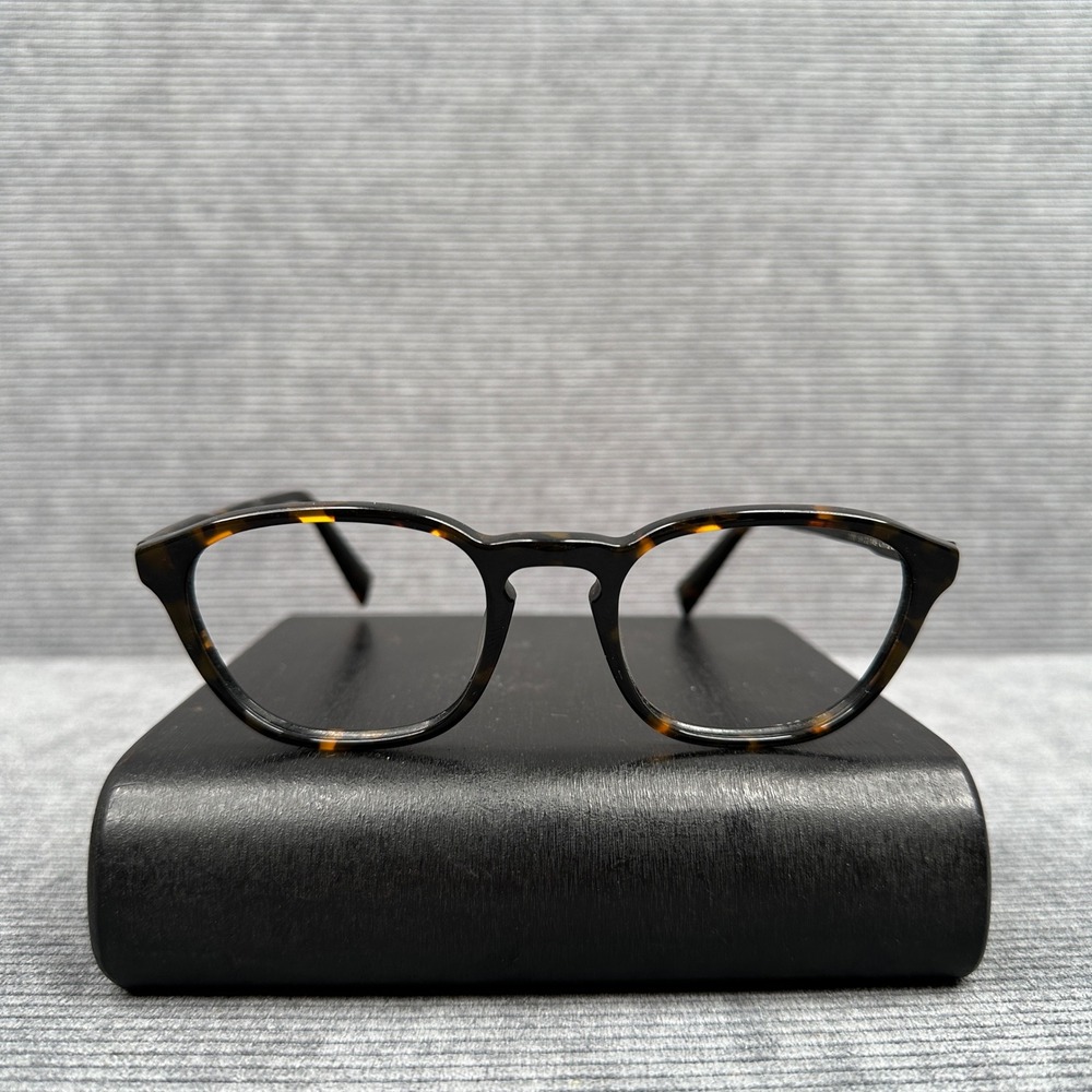 Warby Parker Beckett Y2K Eyeglasses Whiskey Tortoise Round Square Frames 51mm